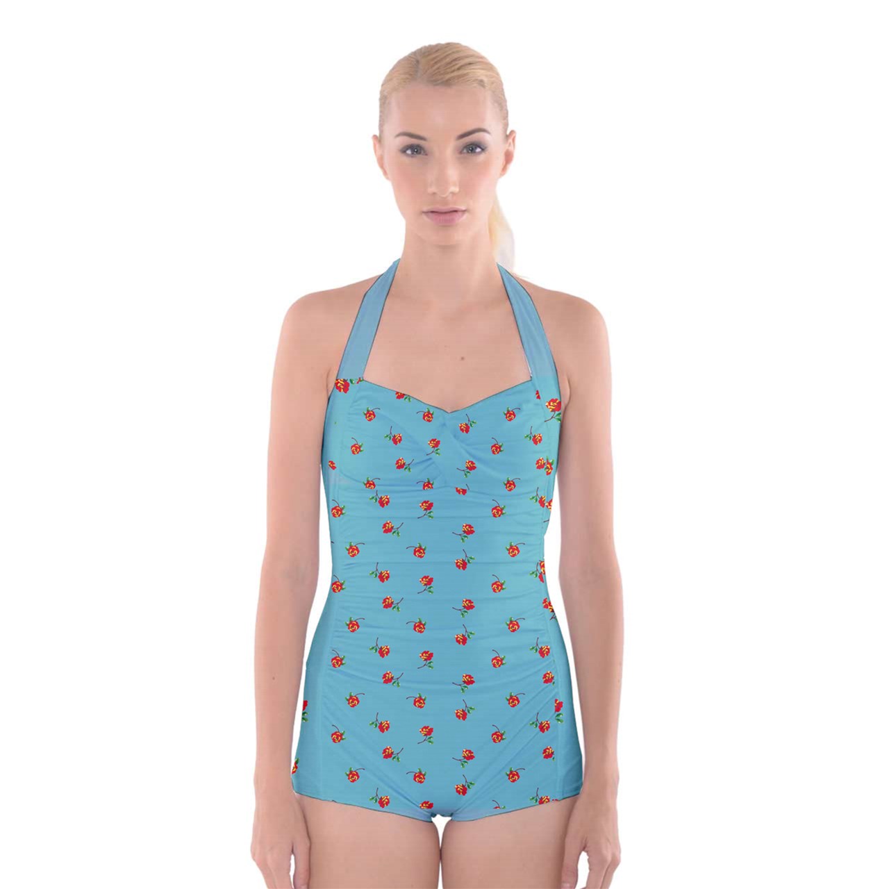 skyroses Boyleg Halter Swimsuit