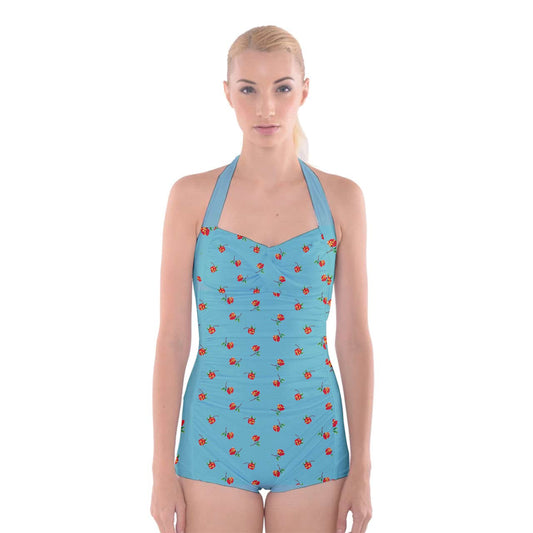 skyroses Boyleg Halter Swimsuit