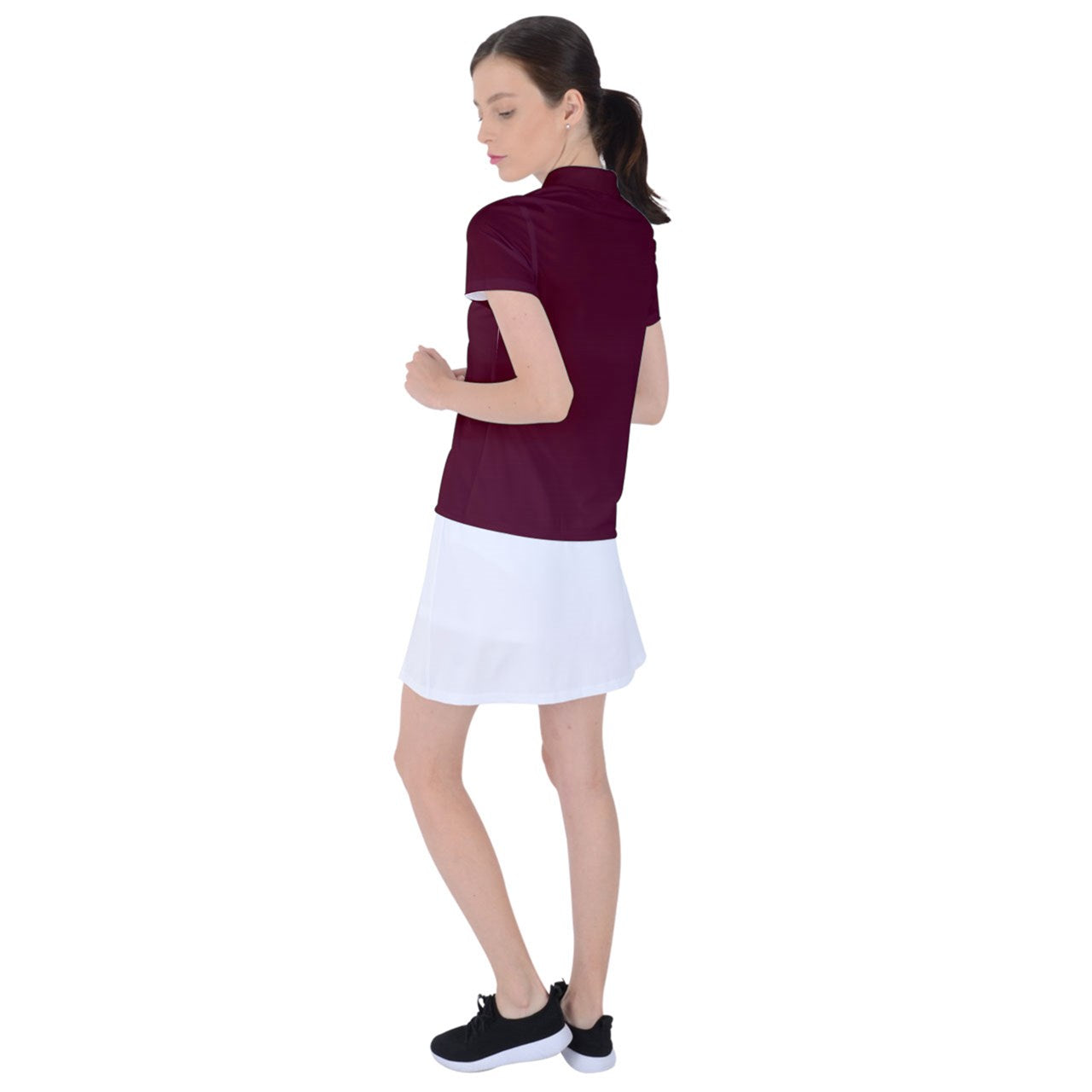 burgandy Polo Tee
