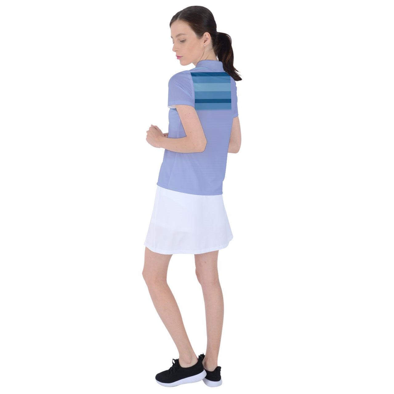 robins egg multistripe Polo Tee