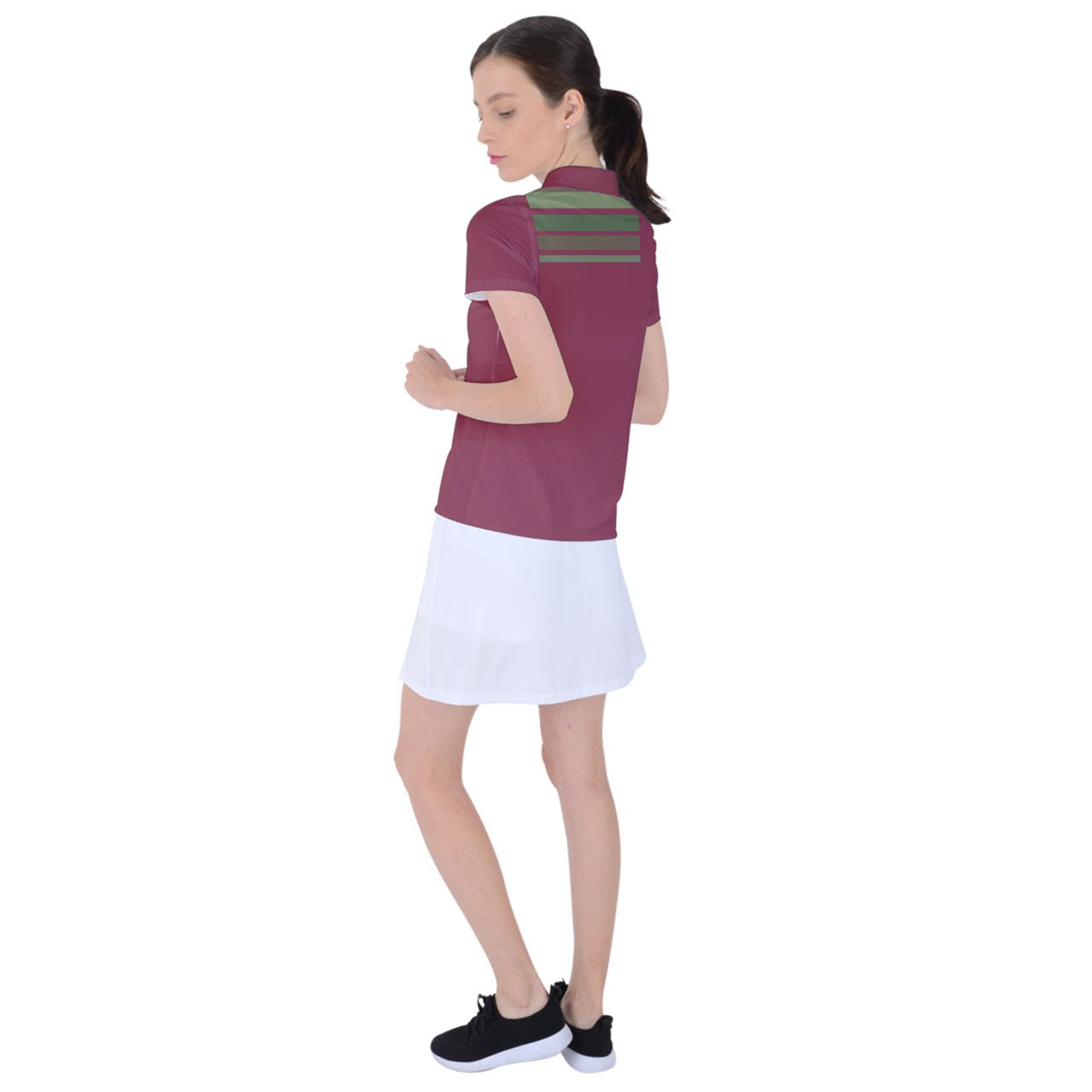 burgandy Polo Tee