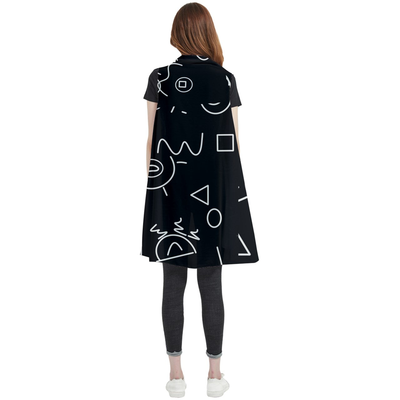 squiggleface Sleeveless Chiffon Waistcoat Shirt