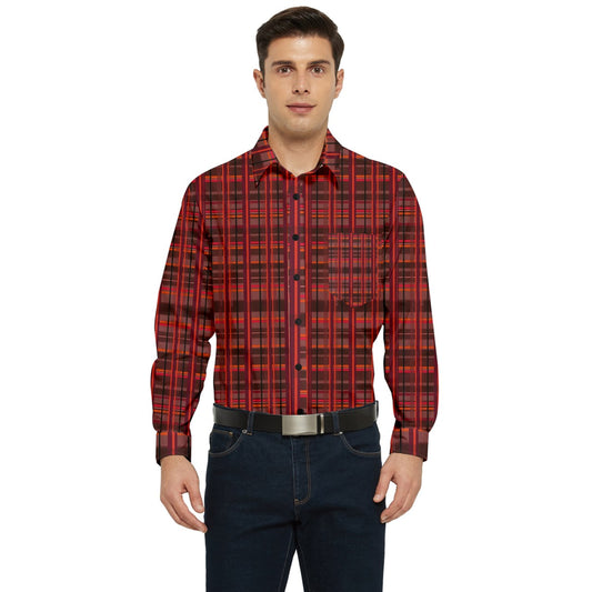 red academia Long Sleeve Pocket Shirt