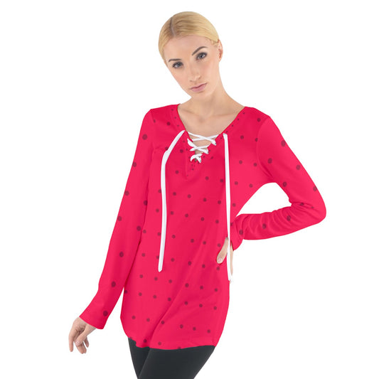 strawberries red Tie Up Tee