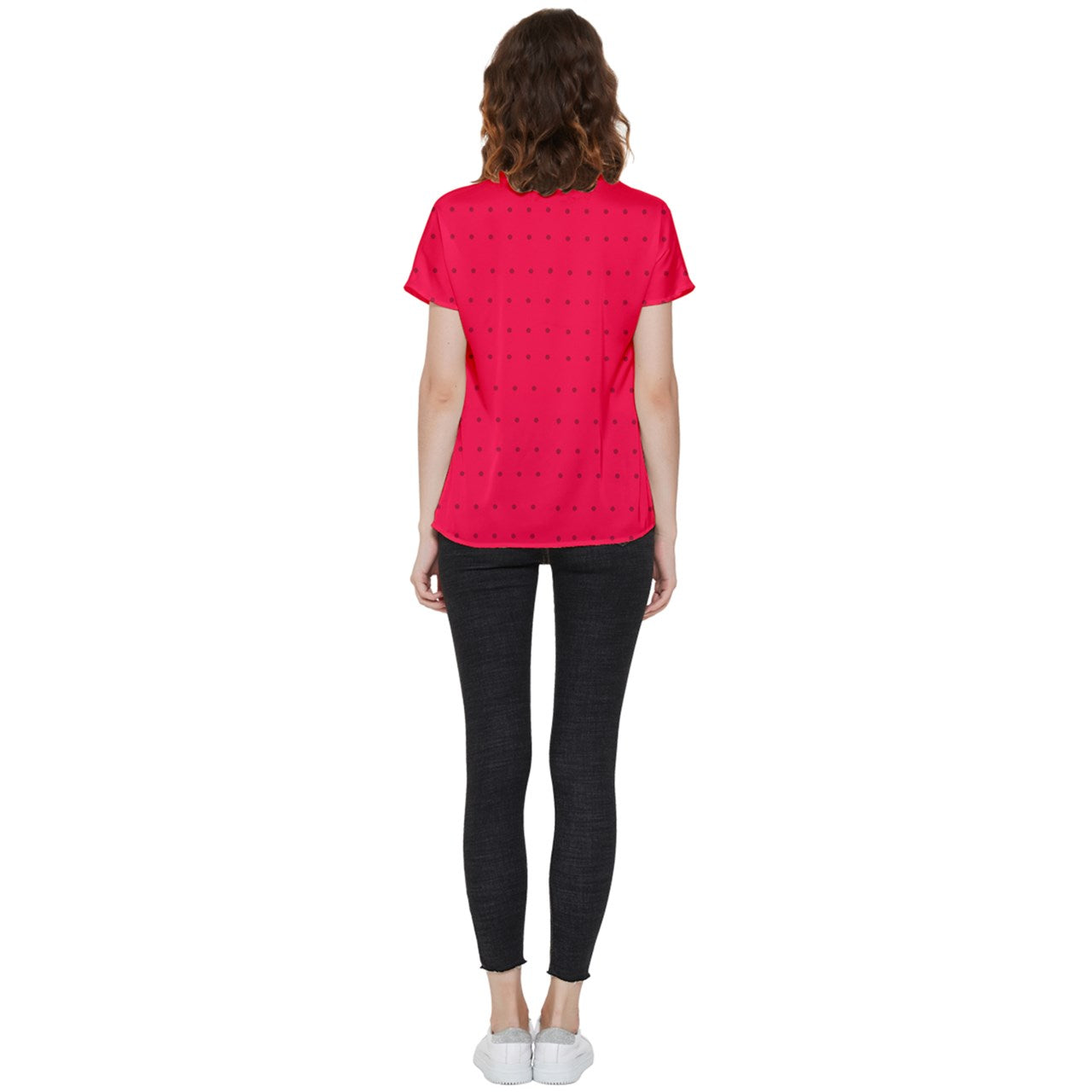 strawberries red dot Short Sleeve Pocket Shirt