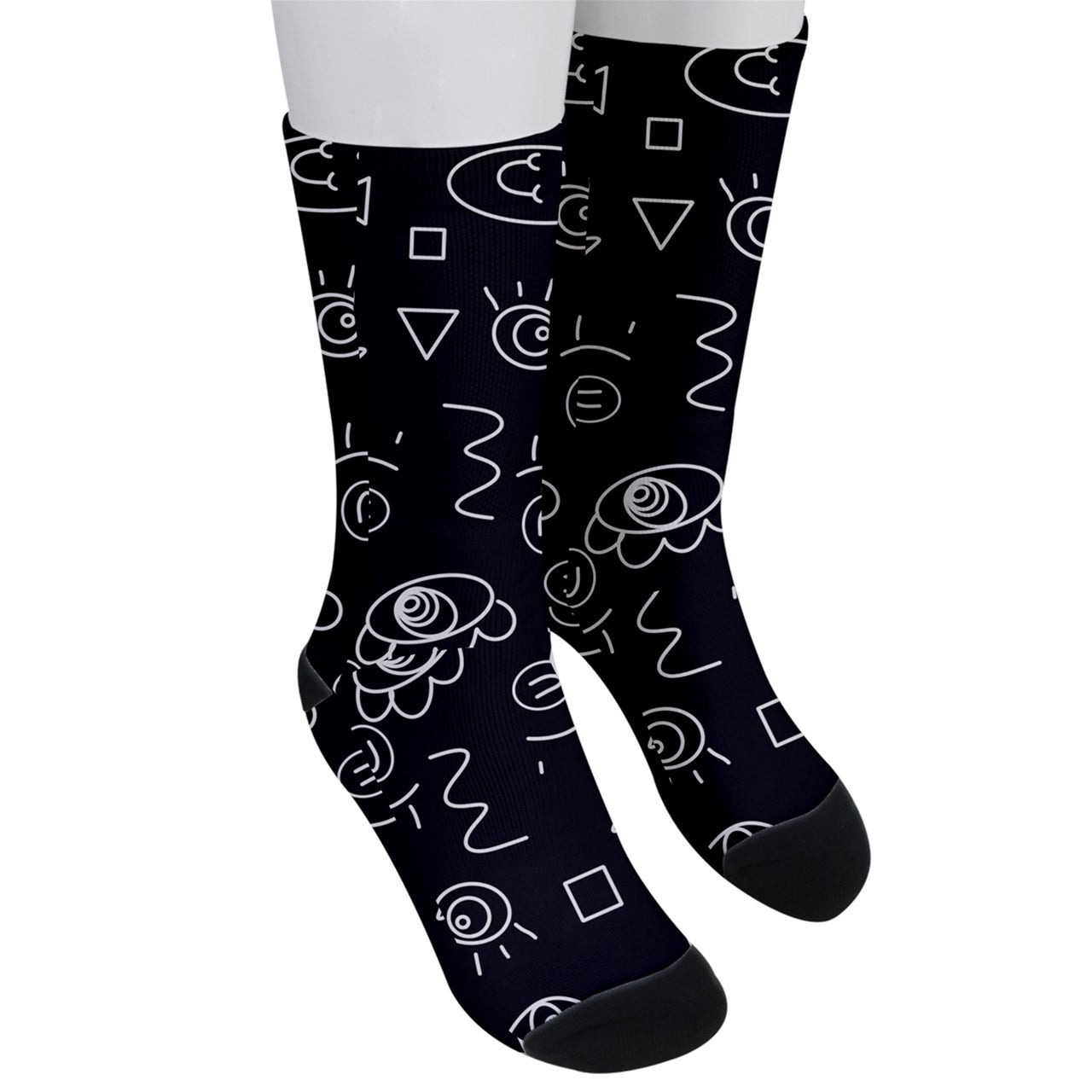 Squiggly Face Crew Socks