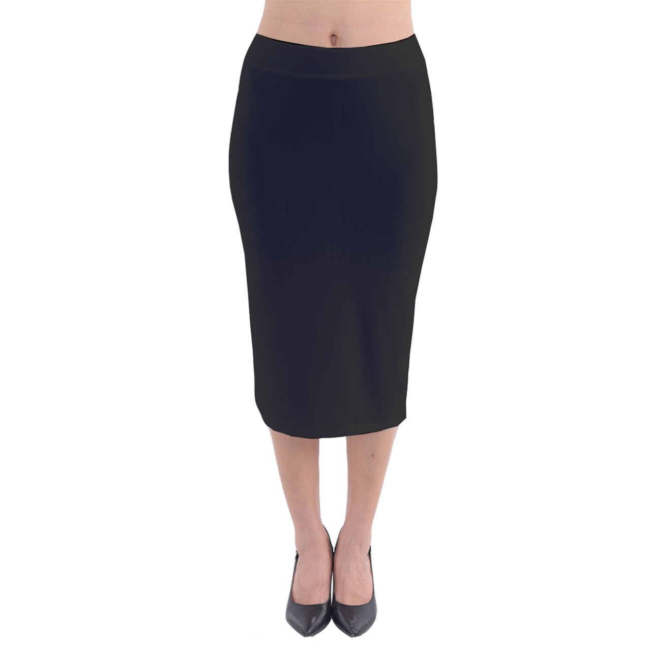 Jackdaw Velvet Midi Pencil Skirt