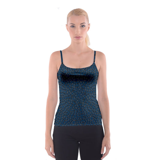 navy cheetah Spaghetti Strap Top