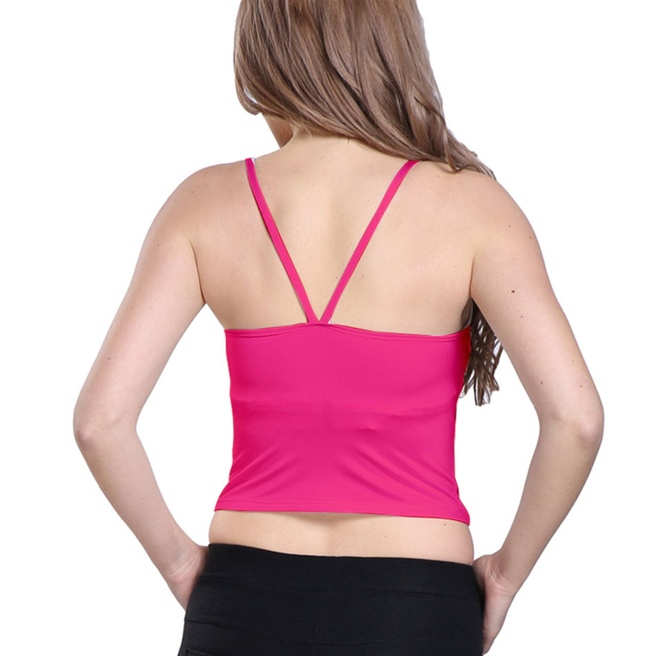 Hot Pink Spaghetti Strap Bra Top