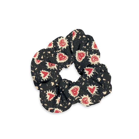 Paper Hearts Velvet Scrunchie
