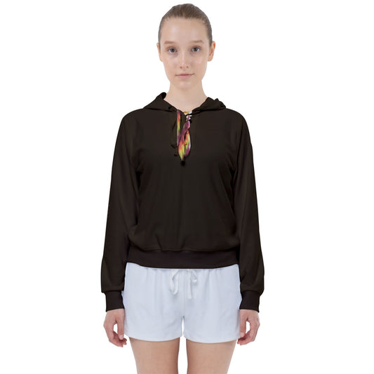 Chestnut Elbow Patch Tie Up Sweat