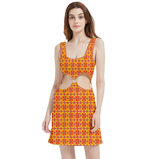 Wonky Peepers Velvet Cutout Dress