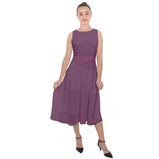 PomPom Parade Tie-Back Chiffon Dress