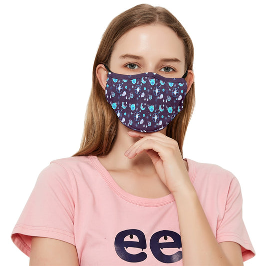 River Witch Navy Fitted Cloth Face Mask (Adult)