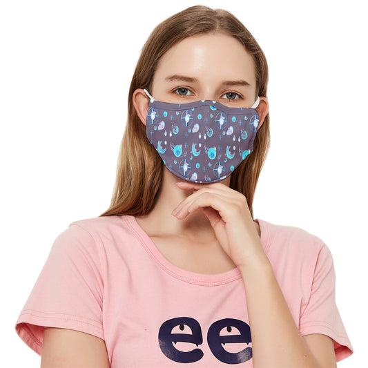 River Witch Grey Fitted Cloth Face Mask (Adult)