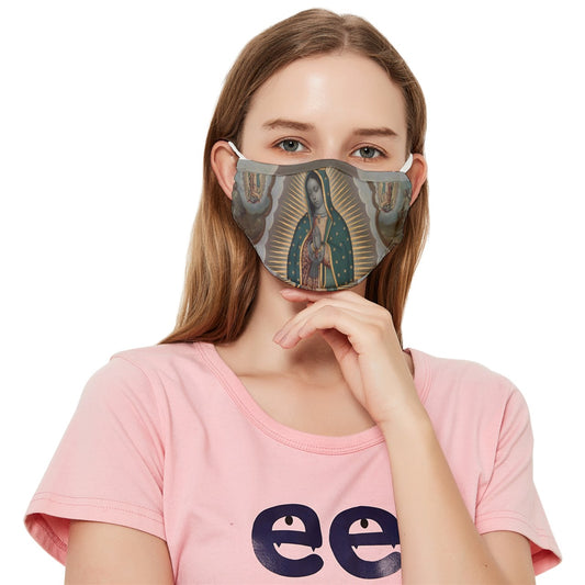 The Virgin Of Guadalupe Fitted Cloth Face Mask (Adult)