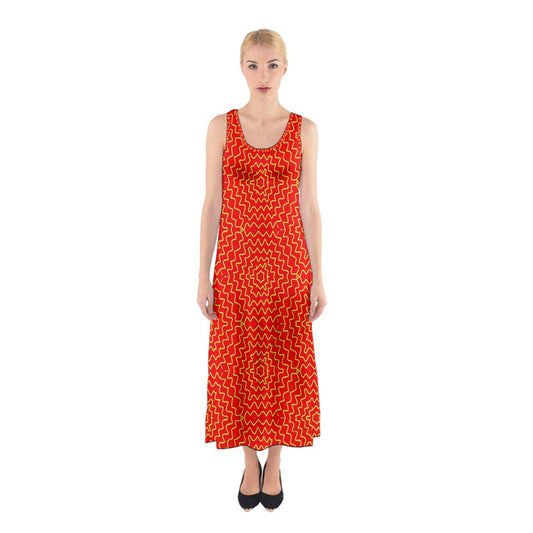 Nuclear Clown Stripe Sleeveless Maxi Underdress
