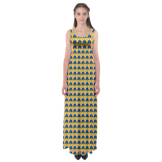 Blue Hydrangea Empire Waist Maxi Underdress