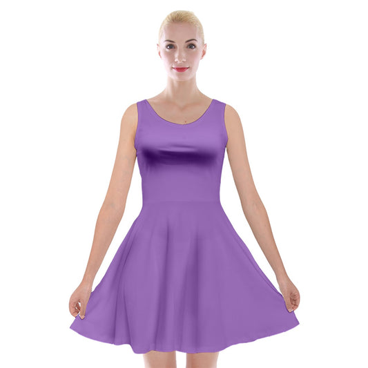 Angel's Velvet Skater Dress