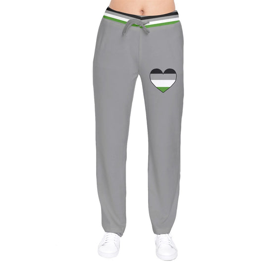 DL Andro Flag Heart Velvet Sweat Pants