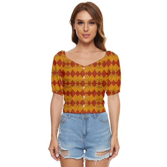 Red Knight Spots Button up blouse