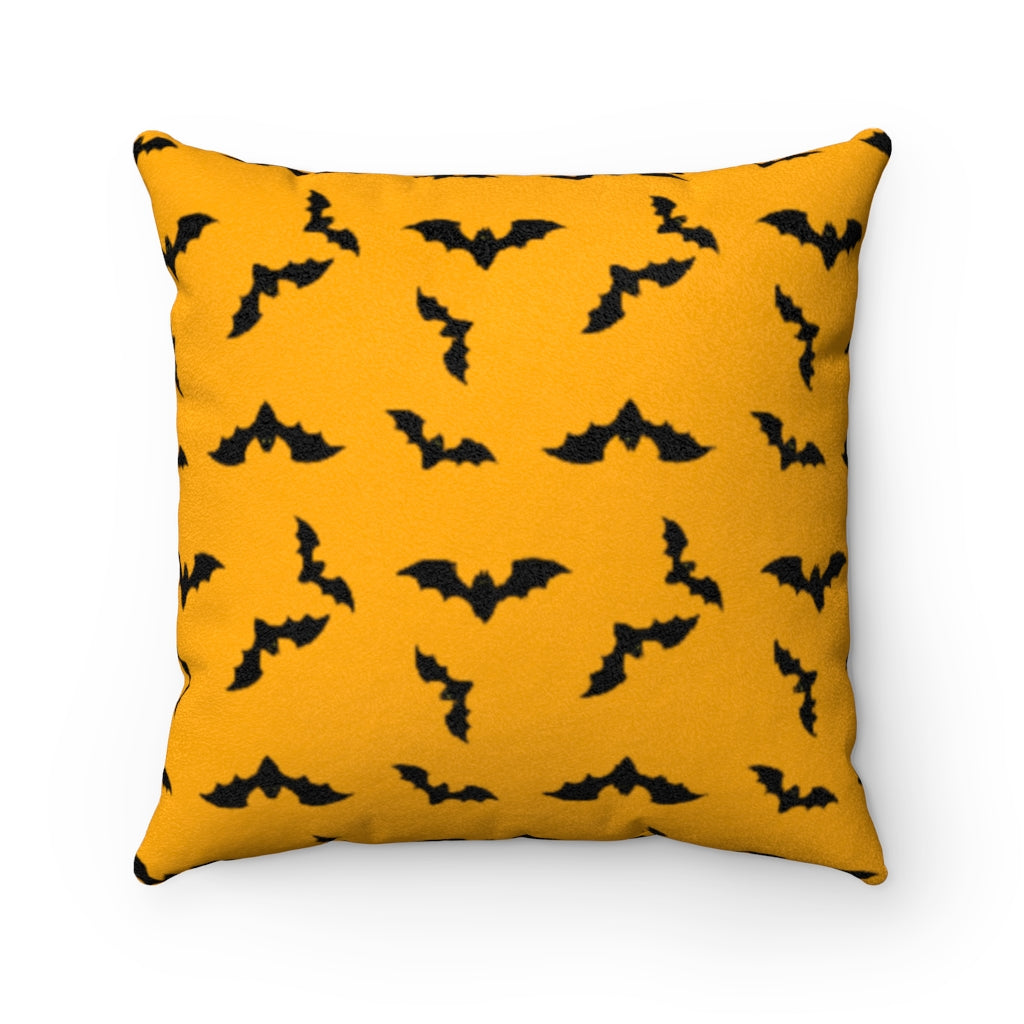 Batty Faux Suede Square Pillow