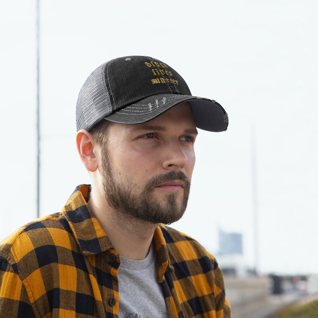 BLM Gold Unisex Trucker Hat
