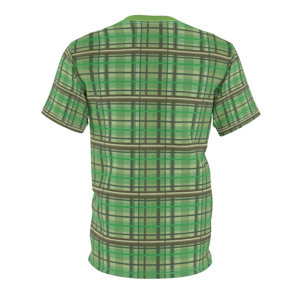 green academia plaid tee
