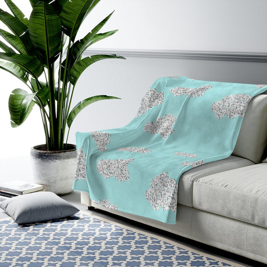 cubic cloud Velveteen Plush Blanket