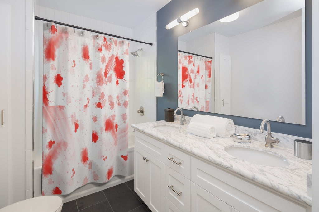 blood spatter Shower Curtains