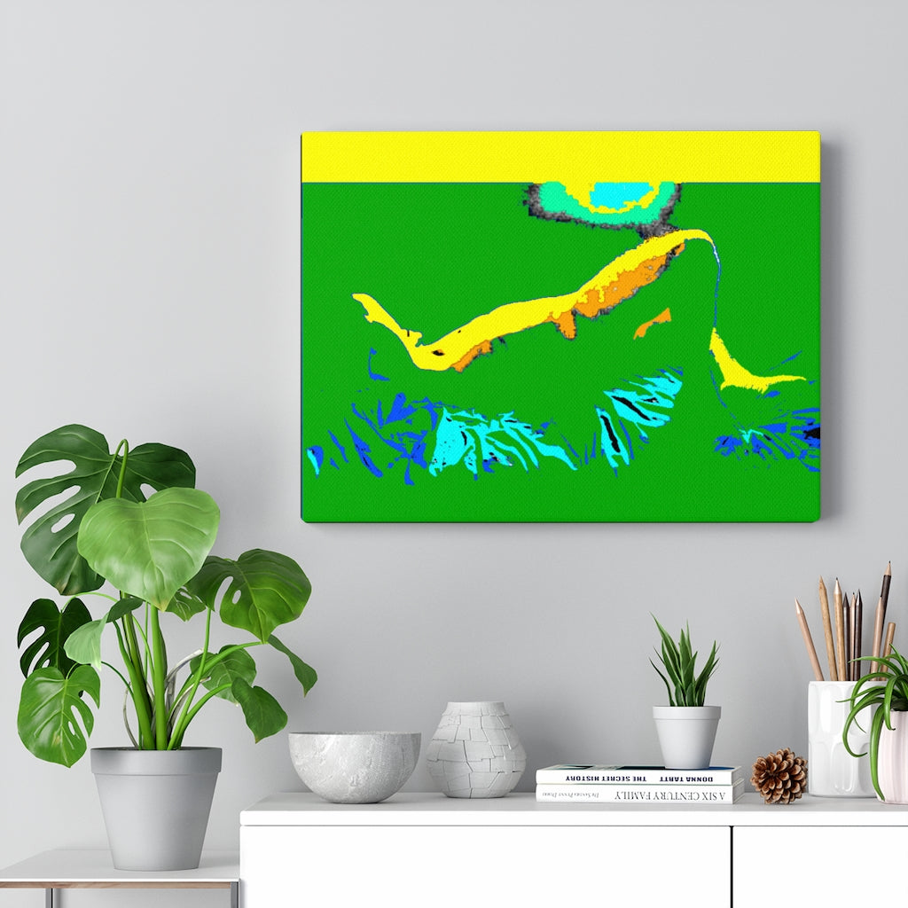 His Green Shadow Stretched Canvas