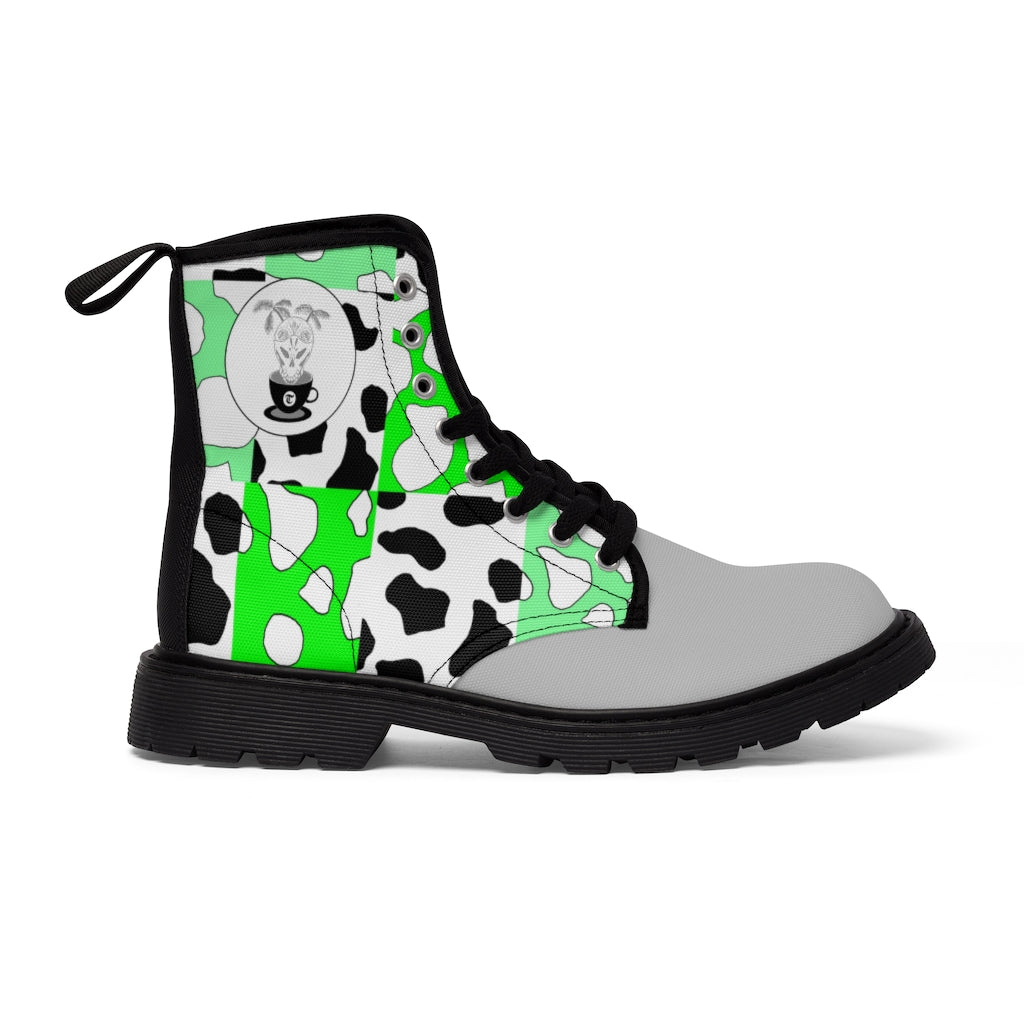 Cowboi Green Small Sized Canvas Boots