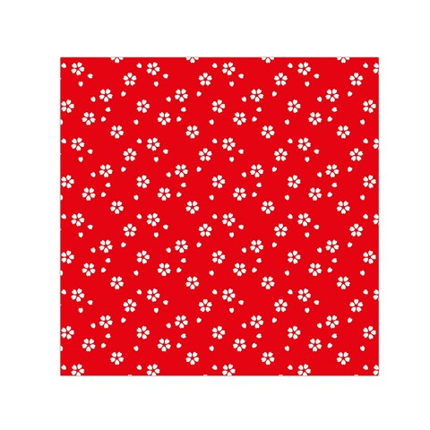 red corn flower Small Satin Scarf