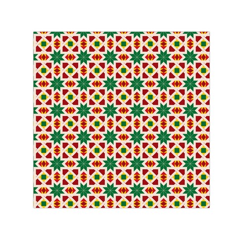 geometric holiday Small Satin Scarf