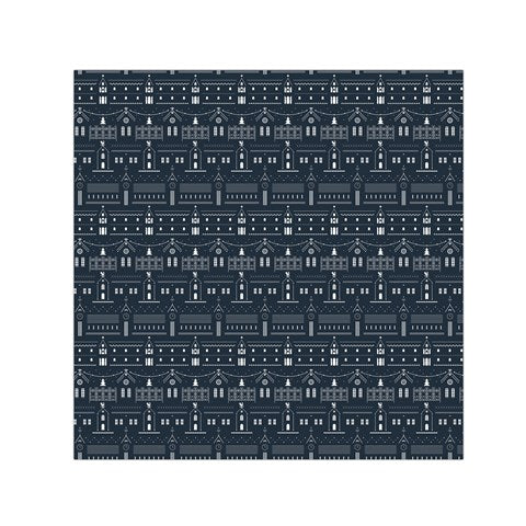 midnight holiday Small Satin Scarf (Square)