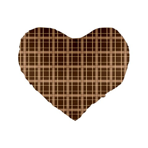 Brown Academia  Standard 16" Premium Flano Heart Shape Cushion