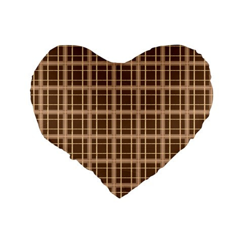 Brown Academia  Standard 16" Premium Flano Heart Shape Cushion