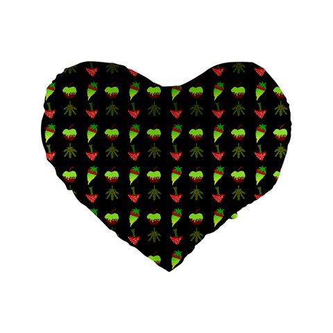 saturns substance Standard 16" Premium Flano Heart Shape Cushion