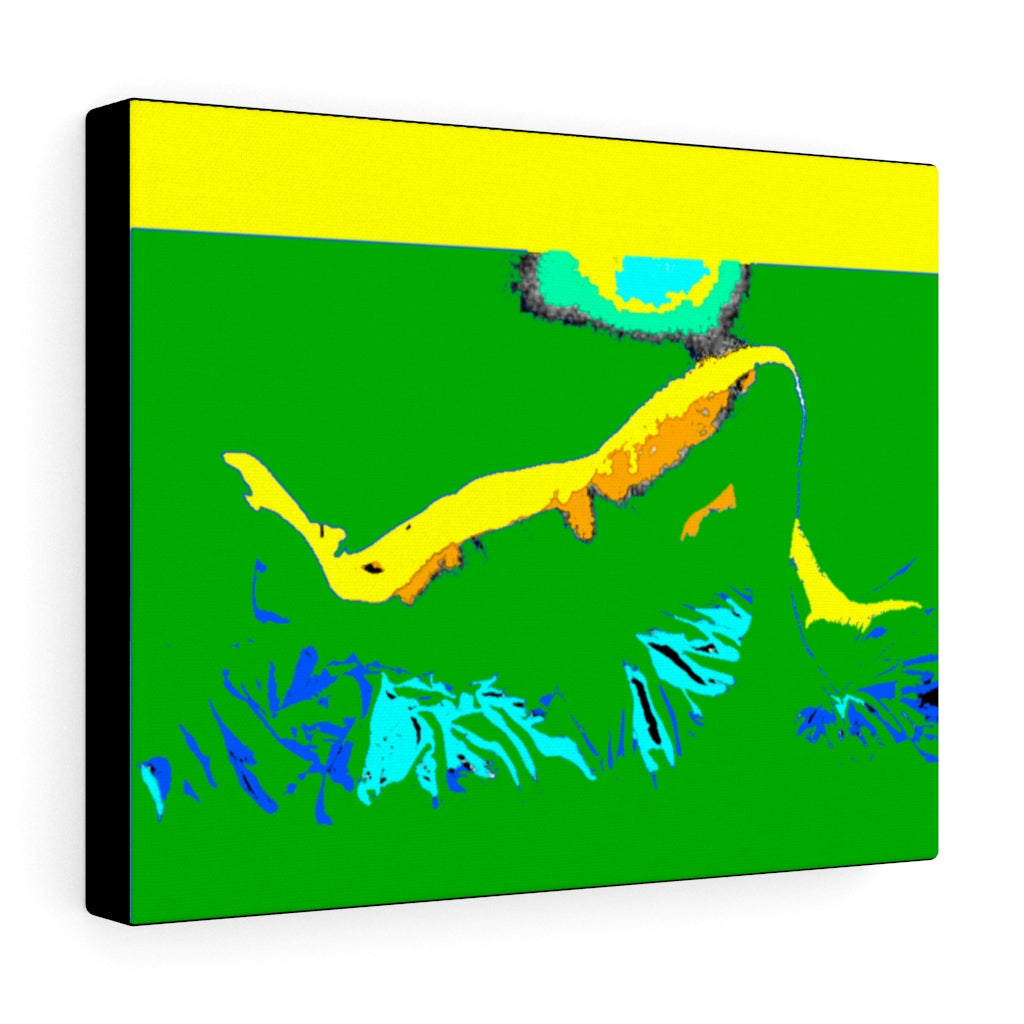 His Green Shadow Stretched Canvas