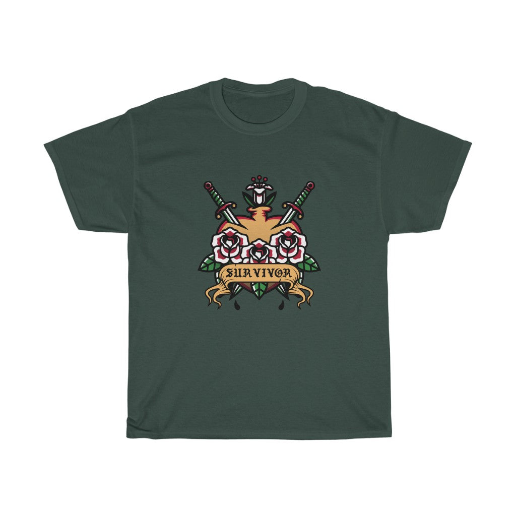 Survivor Heart Cotton Tee