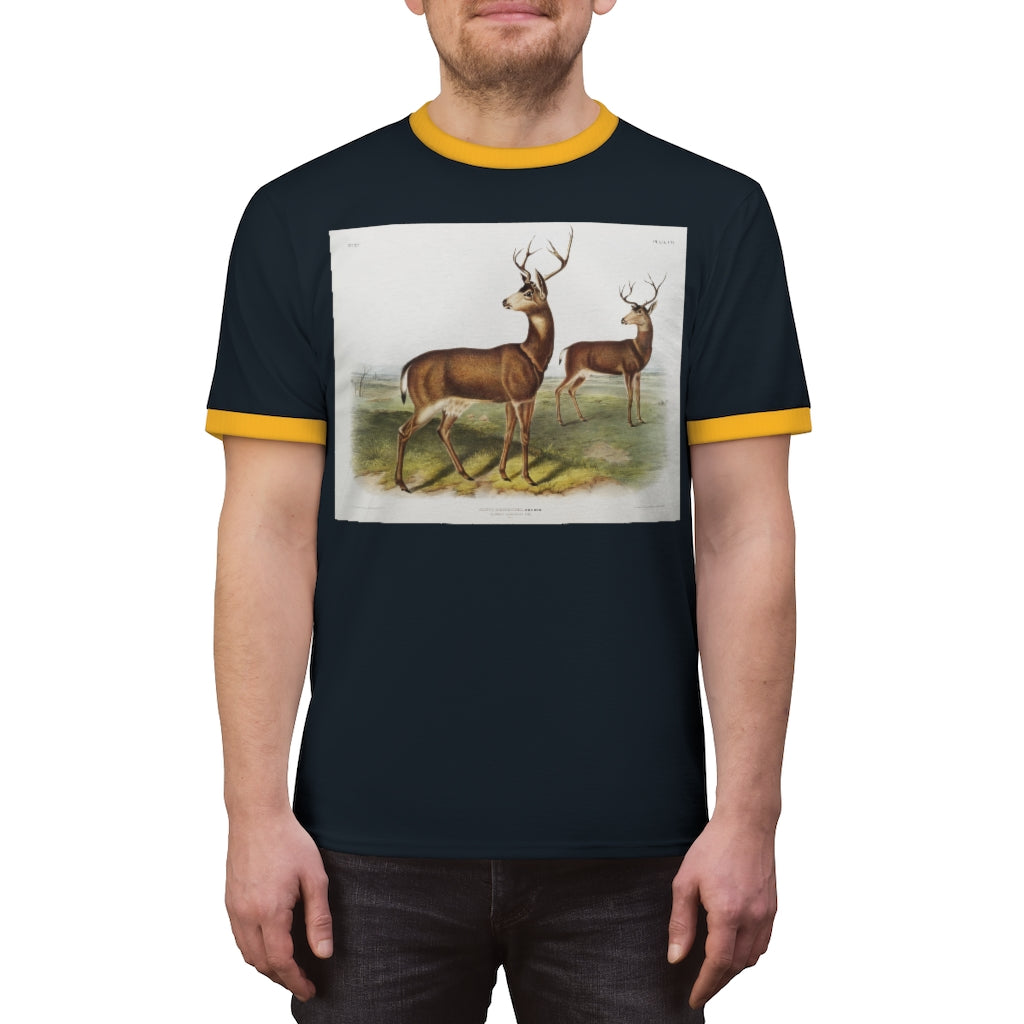 buck zoology Unisex Ringer Tee