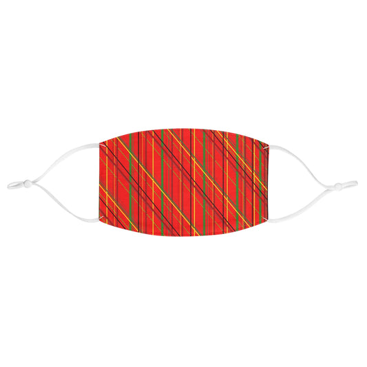 Red Plaid Fabric Face Mask