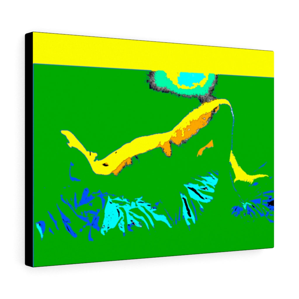 His Green Shadow Stretched Canvas