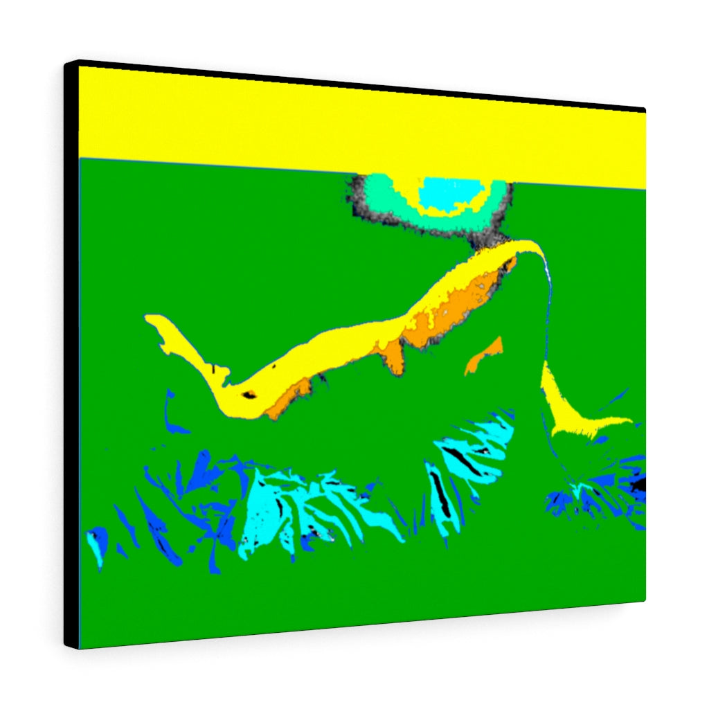 His Green Shadow Stretched Canvas