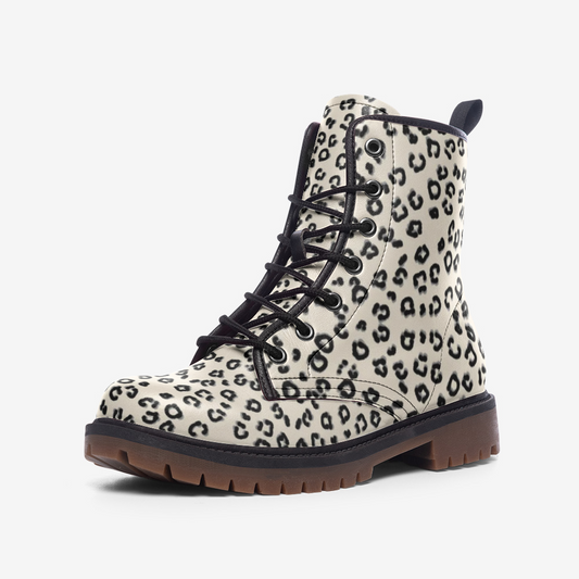 Cream Cheetah Leather Lightweight boots MT