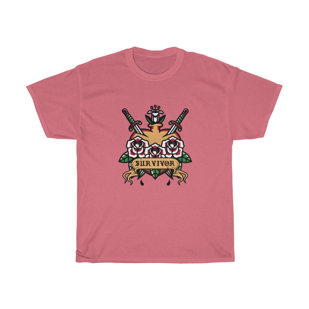 Survivor Heart Cotton Tee