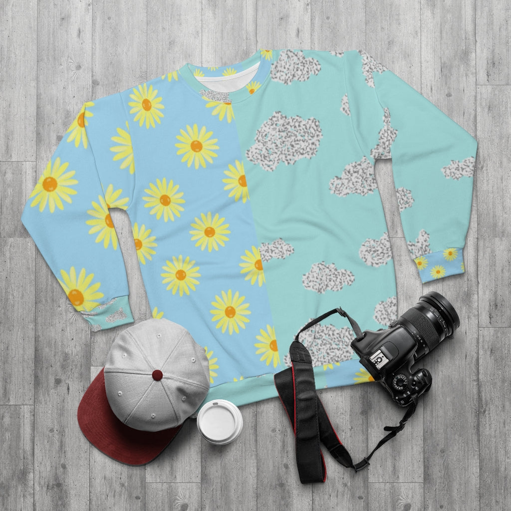 skyblue pattern block Unisex Sweatshirt