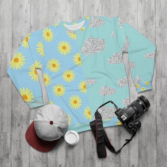 skyblue pattern block Unisex Sweatshirt