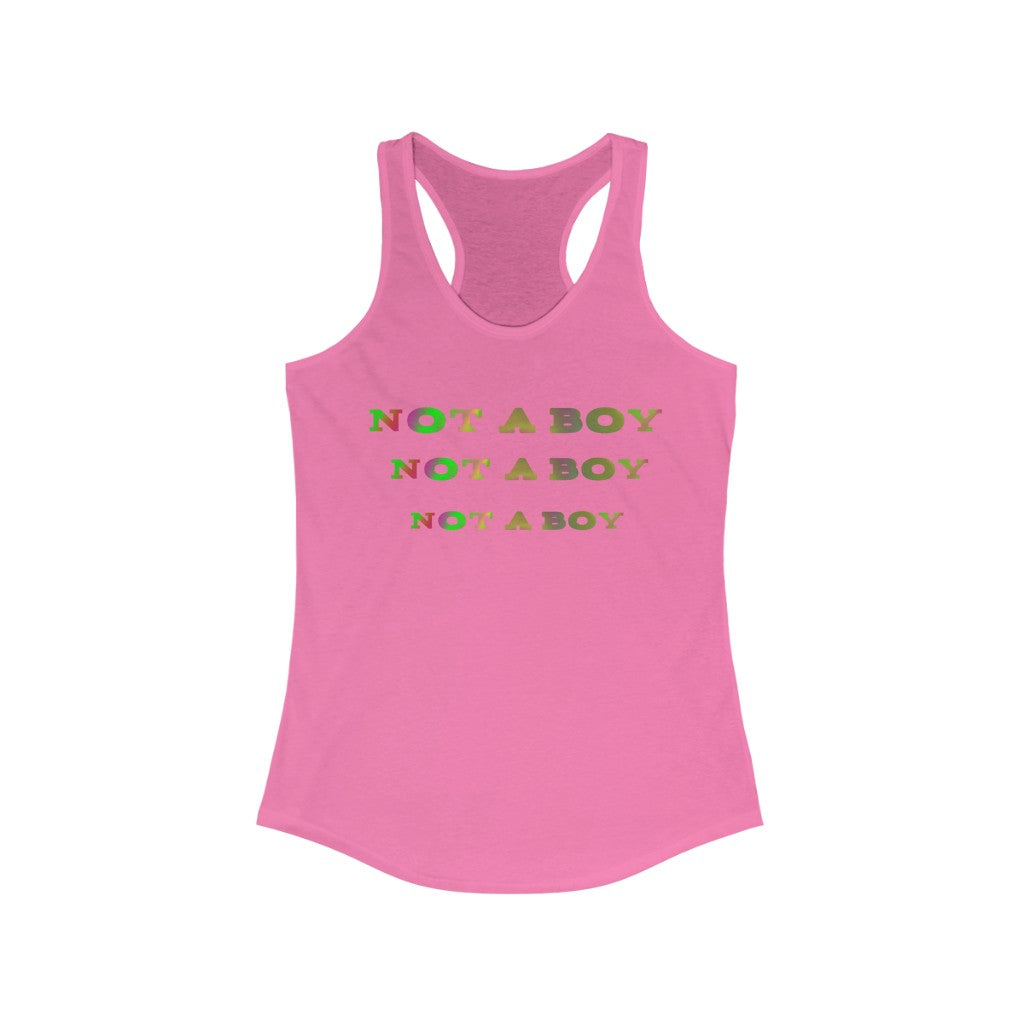 Not A Boy Racerback Tank