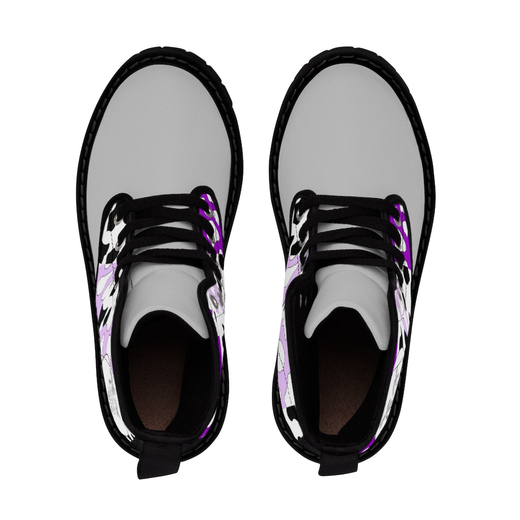 Cowboi Purple Large Sized Canvas Boots